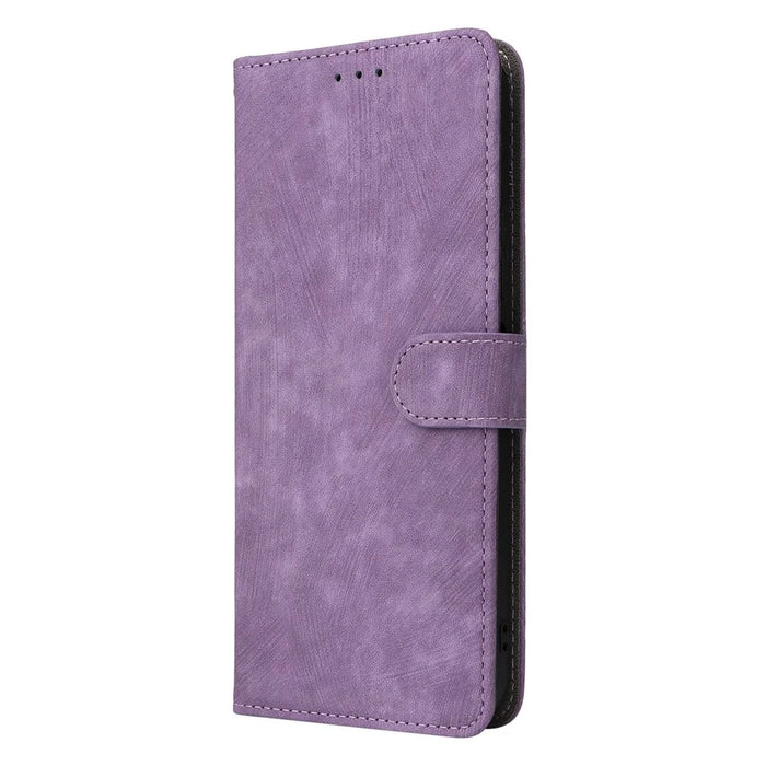 For iPhone 15 Pro Max Wallet Phone Case RFID Blocking PU Leather Anti-fall Stand Cover with Strap - Purple - 6