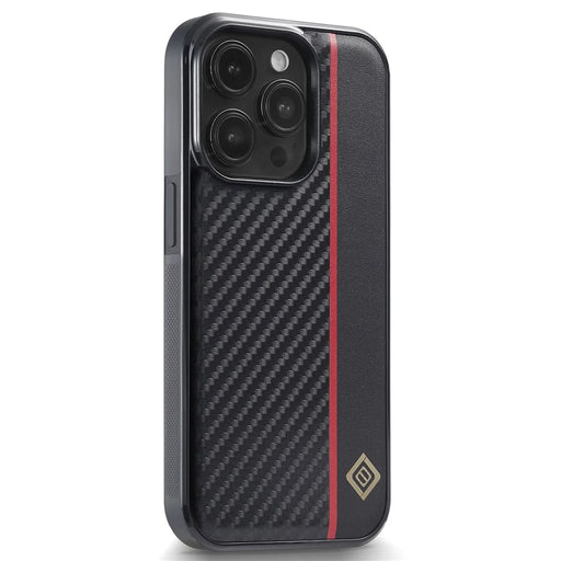 LC.IMEEKE For iPhone 15 Pro Carbon Fiber Texture PU Leather+TPU+EVA Cover Drop-proof Phone Case - 1