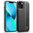 LC.IMEEKE For iPhone 15 Carbon Fiber Texture Shockproof Phone Case PU Leather+TPU+EVA Back Cover - 5