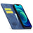 LC.IMEEKE Magnetic Phone Case for iPhone 15 , Microfiber Leather Stand Wallet Cover - Blue - 2