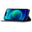 LC.IMEEKE Magnetic Phone Case for iPhone 15 , Microfiber Leather Stand Wallet Cover - Blue - 4
