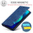 LC.IMEEKE Magnetic Phone Case for iPhone 15 , Microfiber Leather Stand Wallet Cover - Blue - 6