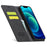 LC.IMEEKE Cell Phone Case for iPhone 15 Plus , Stand Wallet Magnetic Closure Microfiber Leather Phone Cover - Black - 2