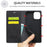 LC.IMEEKE Cell Phone Case for iPhone 15 Plus , Stand Wallet Magnetic Closure Microfiber Leather Phone Cover - Black - 6