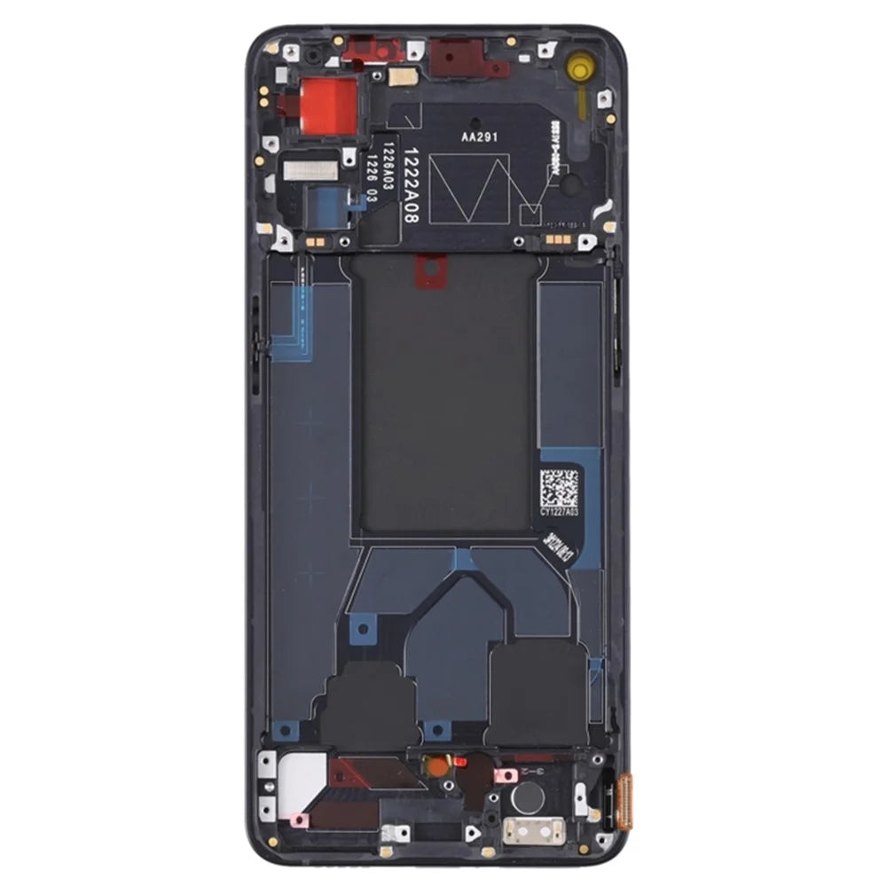 For Oppo Reno7 Pro 5G CPH2293 OEM Grade S AMOLED Screen and Digitizer Assembly + Frame Part (without Logo) - Black - 2