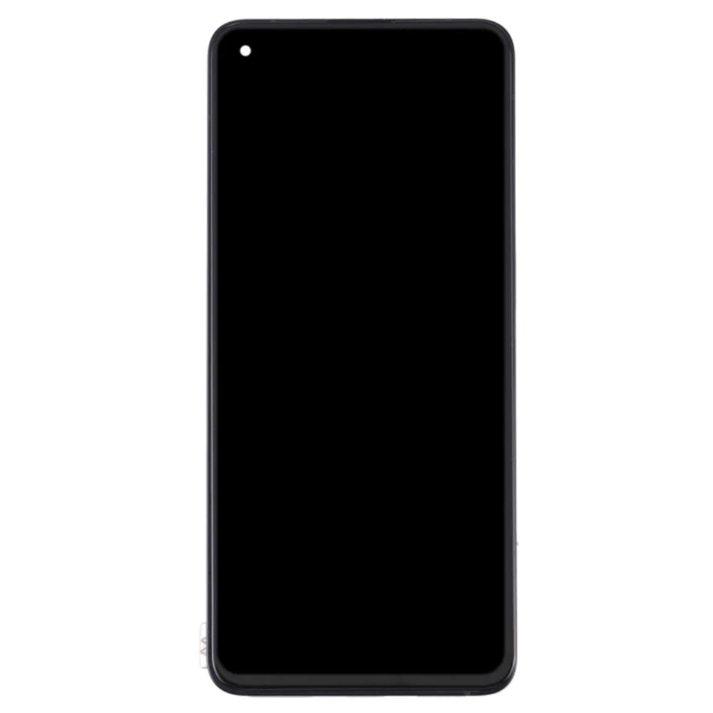 For Oppo Reno7 Pro 5G CPH2293 OEM Grade S AMOLED Screen and Digitizer Assembly + Frame Part (without Logo) - Black - 3