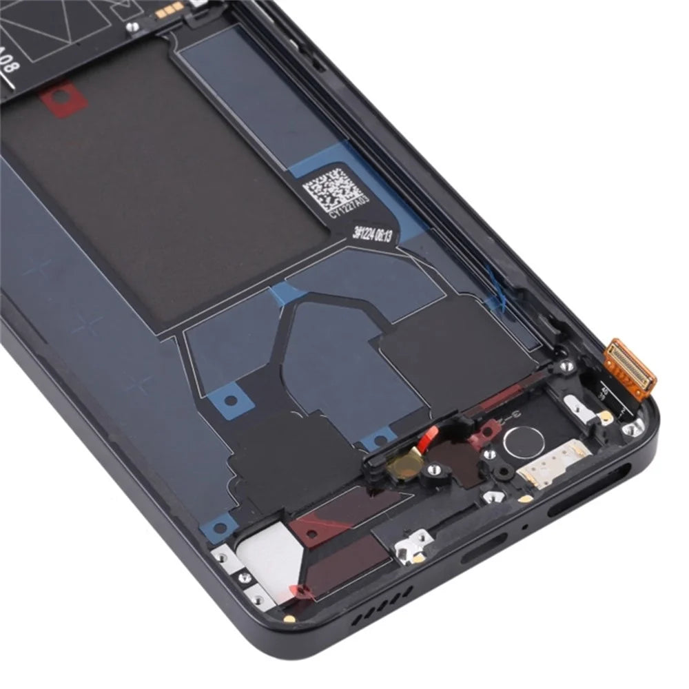 For Oppo Reno7 Pro 5G CPH2293 OEM Grade S AMOLED Screen and Digitizer Assembly + Frame Part (without Logo) - Black - 5