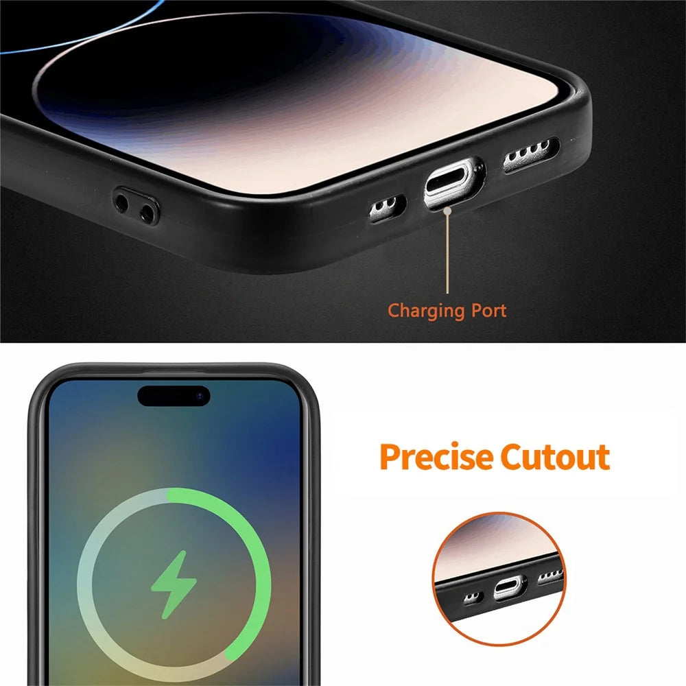 ENKAY HAT PRINCE For iPhone 15 Pro Max Back Cover PU Leather + PC Vintage Phone Case with High Aluminium-silicon Glass Film - Black - 5