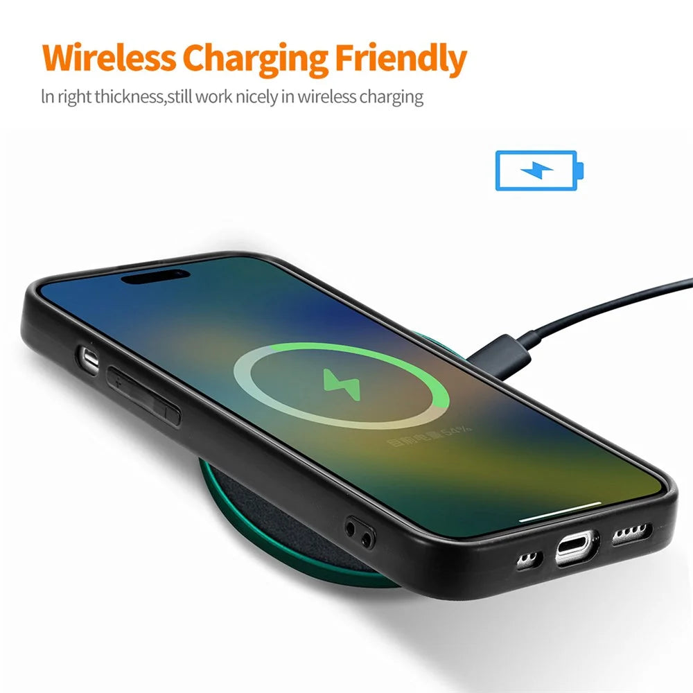 ENKAY HAT PRINCE For iPhone 14 Pro PU Leather + PC Case Retro Design Phone Cover with High Aluminium-silicon Glass Film - Black - 3