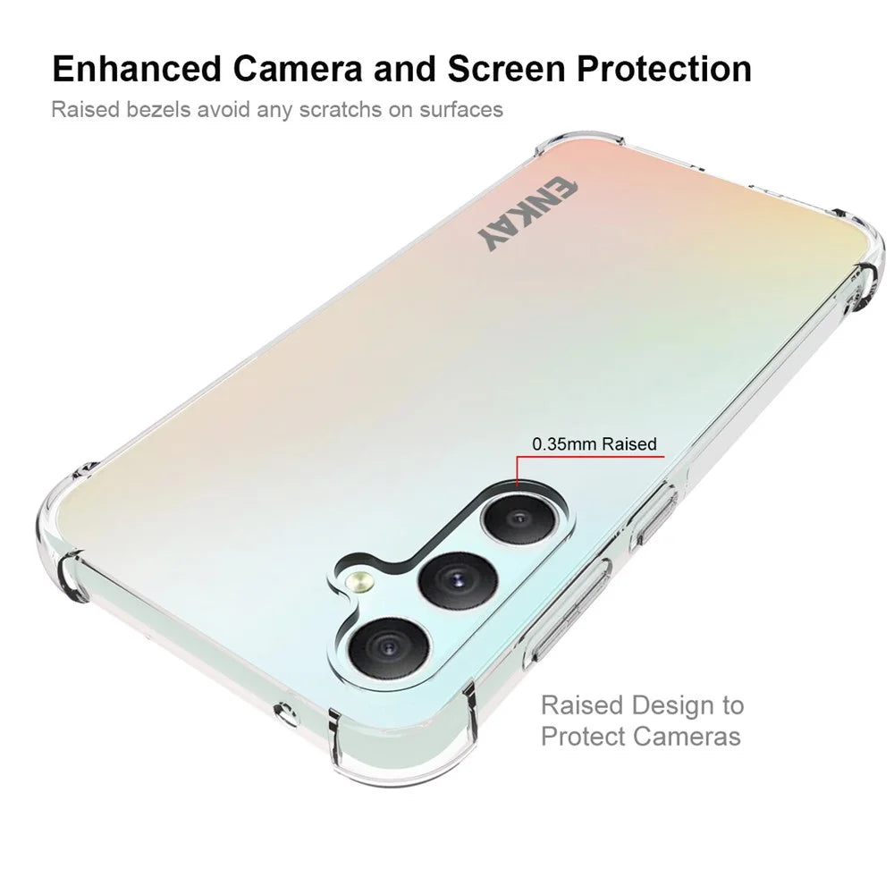 ENKAY HAT PRINCE For Samsung Galaxy S23 FE Anti-slip Strip Edge Case Soft TPU Four Corners Cushion Phone Cover - 3