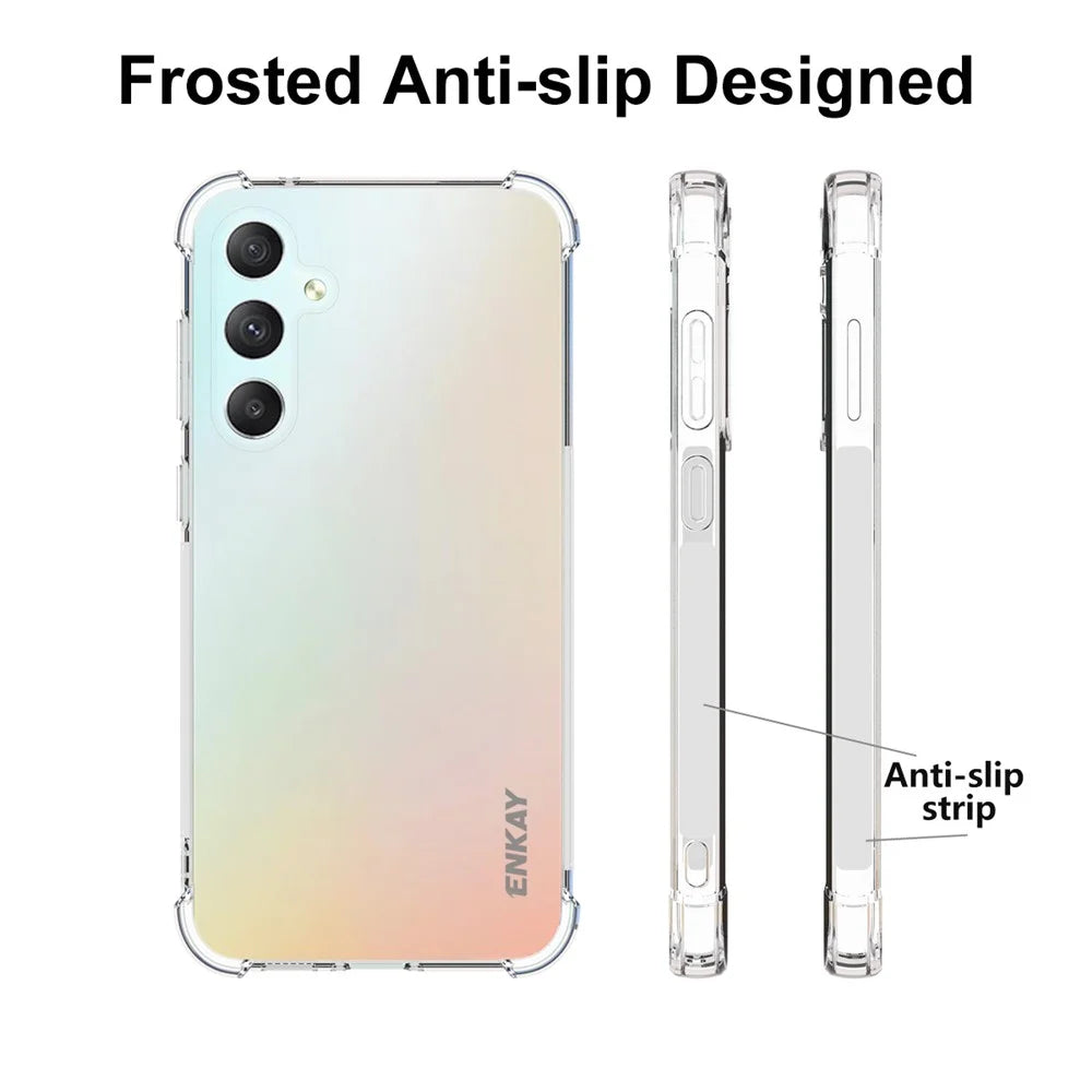 ENKAY HAT PRINCE For Samsung Galaxy S23 FE Anti-slip Strip Edge Case Soft TPU Four Corners Cushion Phone Cover - 4