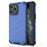 Slim-fit Cell Phone Case for iPhone 15 Pro Max , Honeycomb Texture TPU+PC Phone Shell Cover - Blue - 1