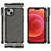 Phone Case For iPhone 15 Plus , TPU+PC Phone Shell Honeycomb Texture Back Cover - Black - 6