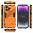 Kickstand Phone Case for iPhone 15 Pro Max , Drop Protection Phone Cover PC+TPU Back Shell - Orange - 7