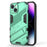 For iPhone 15 Drop Protection Phone Case PC+TPU Back Cover with Kickstand - Green - 1