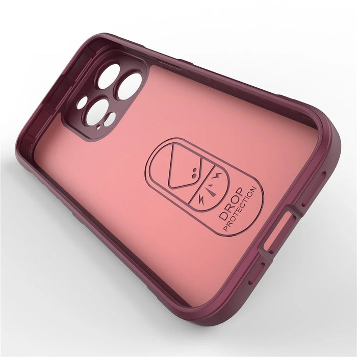 For iPhone 15 Pro Slim-Fit TPU Mobile Phone Case Anti-drop Rugged Cell Phone Back Cover - Wine Red - 2