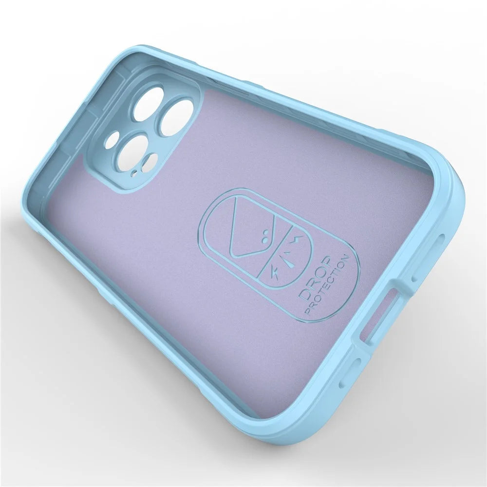 For iPhone 15 Pro Max Anti-Scratch TPU Cell Phone Case Anti-drop Rugged Phone Back Cover - Baby Blue - 2