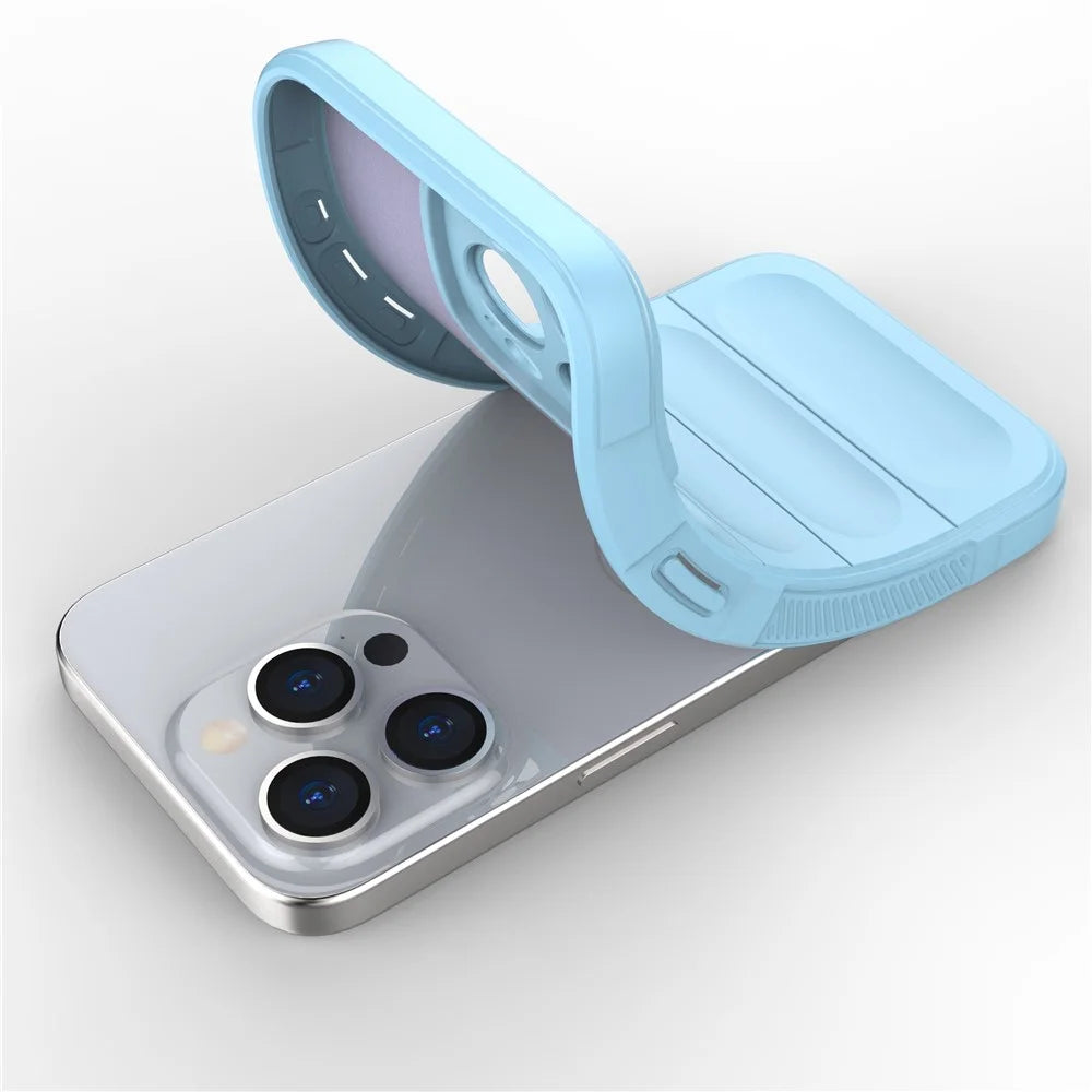 For iPhone 15 Pro Max Anti-Scratch TPU Cell Phone Case Anti-drop Rugged Phone Back Cover - Baby Blue - 5