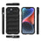 For iPhone 15 Soft TPU Cell Phone Case Anti-drop Rugged Phone Back Cover - Black - 6