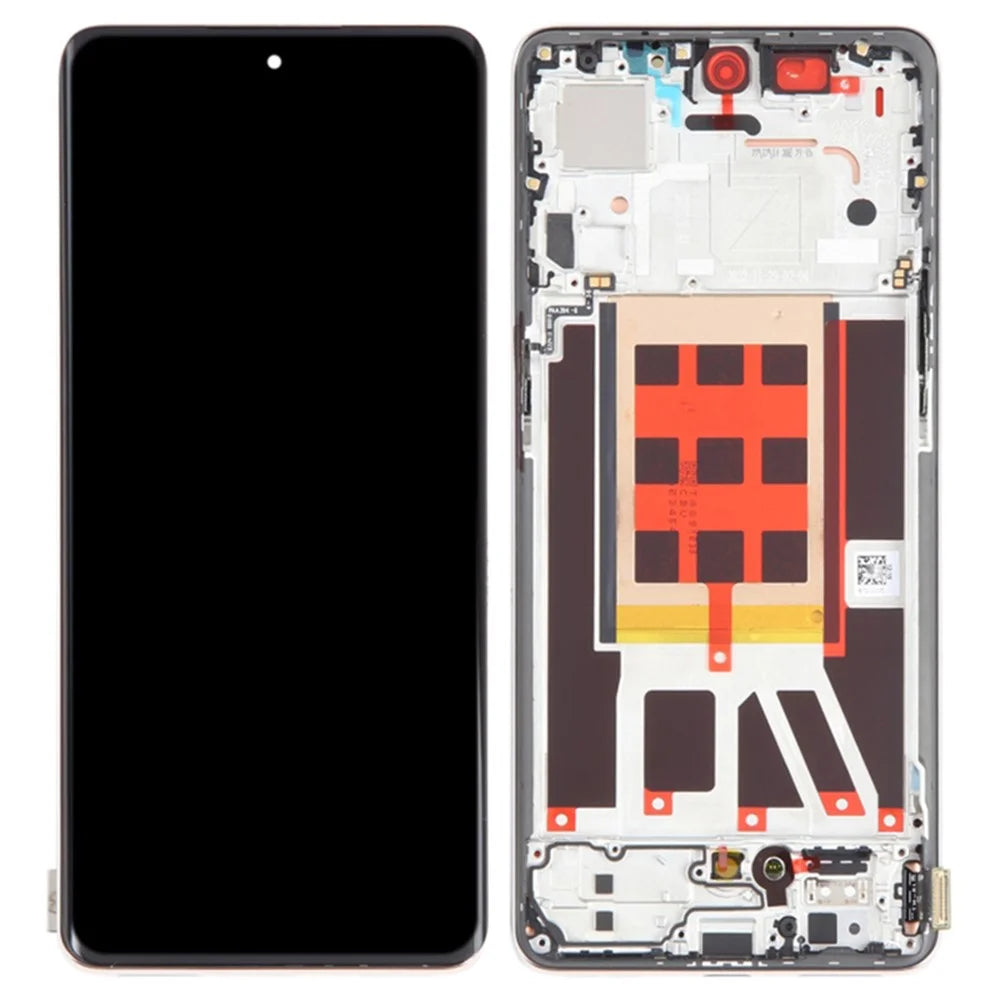 For Oppo Reno9 5G / Reno9 Pro 5G OEM Grade S AMOLED Screen and Digitizer Assembly + Frame Part (without Logo) - Gold - 1