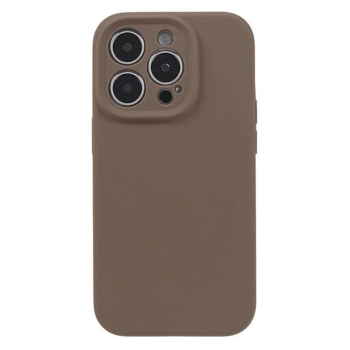 Precise Cutout Phone Case for iPhone 12 Pro 6.1 inch Shockproof Liquid Silicone+PC Phone Cover - Khaki - 1