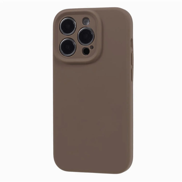 Precise Cutout Phone Case for iPhone 12 Pro 6.1 inch Shockproof Liquid Silicone+PC Phone Cover - Khaki - 3