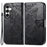 For Samsung Galaxy S23 FE PU Leather Phone Case Butterfly Imprinted Wallet Stand Phone Cover - Black - 1