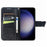 For Samsung Galaxy S23 FE PU Leather Phone Case Butterfly Imprinted Wallet Stand Phone Cover - Black - 2