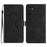 For Samsung Galaxy S23 FE PU Leather Flowers Imprinted Phone Case Shockproof Stand Wallet Cover - Black - 1