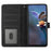 For Samsung Galaxy S23 FE PU Leather Flowers Imprinted Phone Case Shockproof Stand Wallet Cover - Black - 2
