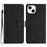 For iPhone 15 Wallet Flip Phone Cover Imprinted Butterfly Phone Case Leather Stand Phone Shell - Black - 1