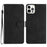 Anti-Scratch Phone Cover for iPhone 15 Pro Max , PU Leather Wallet Stand Imprinted Butterfly Phone Case - Black - 1