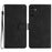 For Samsung Galaxy S23 FE Imprinted Butterfly Phone Cover PU Leather Wallet Flip Stand Cell Phone Case - Black - 1