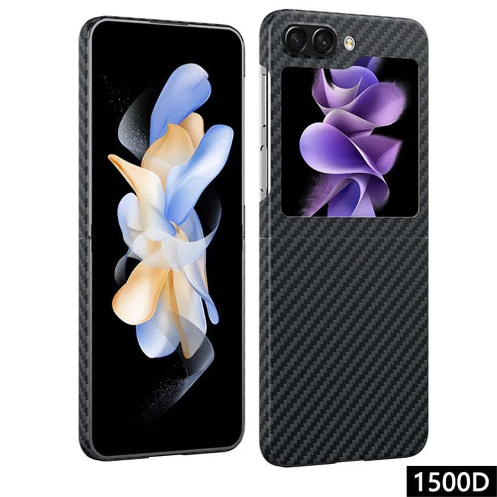 For Samsung Galaxy Z Flip5 5G Aramid Fiber Phone Case 1500D Coarse Texture Protective Phone Cover - 1
