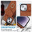 For iPhone 15 RFID Blocking Phone Case Multiple Card Slots Ring Kickstand PU Leather+TPU Fall-proof Cover - Brown - 6