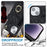 For iPhone 15 Plus RFID Blocking Phone Back Guard Case Multiple Card Slots Ring Kickstand PU Leather+TPU Cover - Black - 6