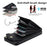 For iPhone 15 Plus RFID Blocking Phone Back Guard Case Multiple Card Slots Ring Kickstand PU Leather+TPU Cover - Black - 7