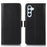 For Samsung Galaxy F34 5G / M34 5G RFID Blocking Wallet Stand Cover Genuine Cow Leather Shockproof Phone Case - Black - 1
