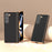 For Samsung Galaxy Z Fold5 5G Textured Genuine Cow Leather Coated PC Phone Case Electroplating Anti-Scratch Cover - Black - 2