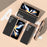 For Samsung Galaxy Z Fold5 5G Textured Genuine Cow Leather Coated PC Phone Case Electroplating Anti-Scratch Cover - Black - 4