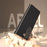 For Samsung Galaxy Z Fold5 5G Textured Genuine Cow Leather Coated PC Phone Case Electroplating Anti-Scratch Cover - Black - 5