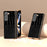 For Samsung Galaxy Z Fold5 5G Electroplating Protective Phone Case Genuine Cow Leather + PC Crocodile Texture Cover - Black - 2