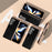For Samsung Galaxy Z Fold5 5G Electroplating Protective Phone Case Genuine Cow Leather + PC Crocodile Texture Cover - Black - 4
