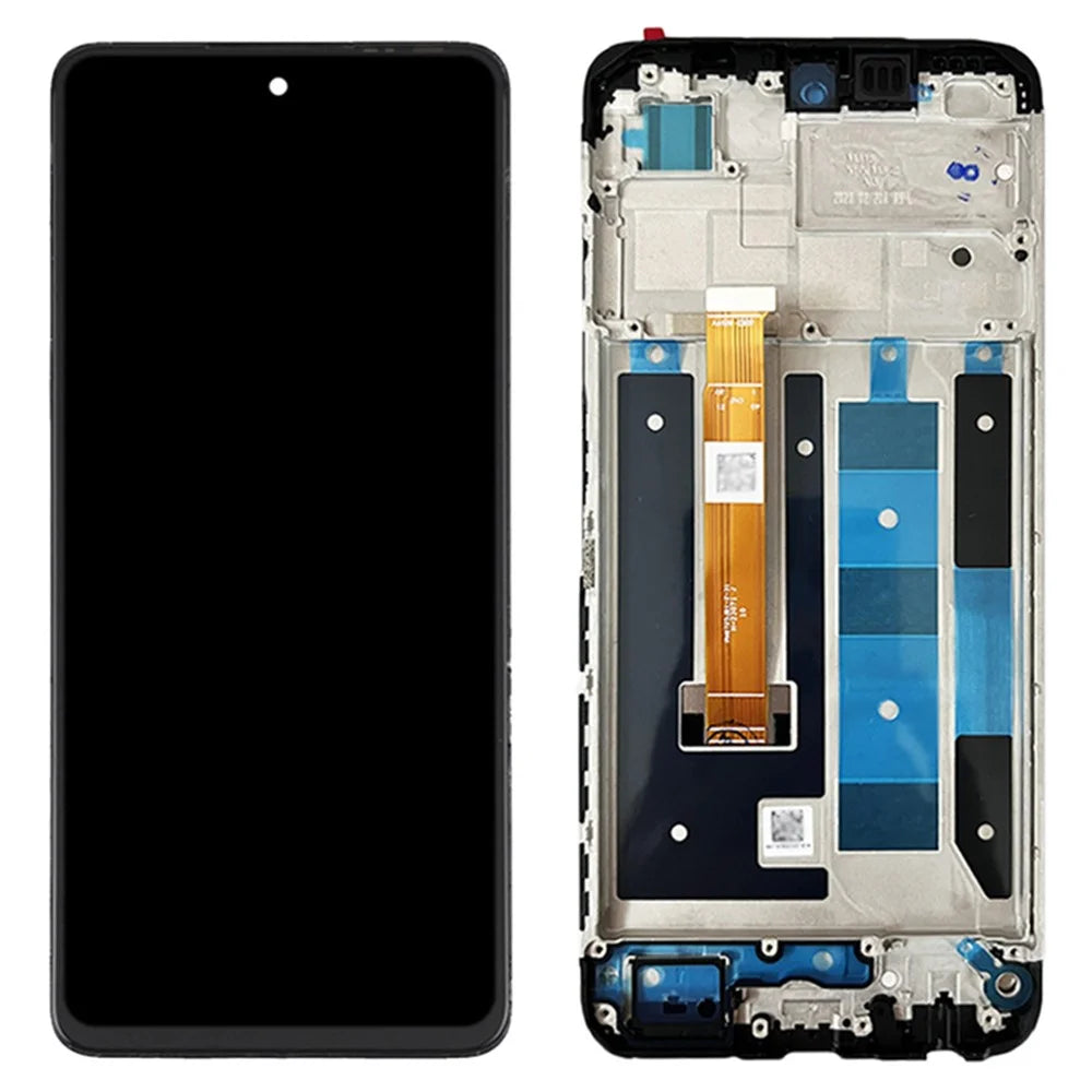 For Realme C55 4G Grade B LCD Screen and Digitizer Assembly + Frame Repair Part (Without Logo) - 1