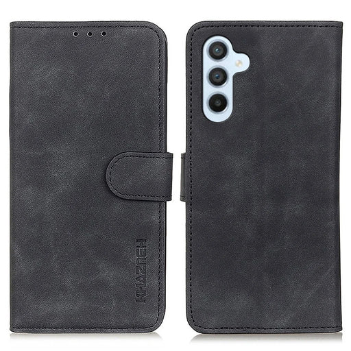 KHAZNEH For Samsung Galaxy F34 5G / M34 5G Wallet Phone Cover Retro Texture PU Leather Stand Case - Black - 1