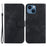 For iPhone 15 Pro Max Imprinted 7-Shape Pattern Shell PU Leather Phone Case Stand Cover Wallet Flip Phone Cover - Black - 1