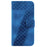 For iPhone 14 Pro Max Stand Imprinted Pattern Phone Case PU Leather Shell Shockproof Wallet Cover - Dark Blue - 7