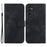 For Samsung Galaxy A14 5G / A14 4G 7-Shape Imprinted Leather Wallet Cover Flip Stand Anti-scratch Phone Case - Black - 1