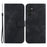 For Samsung Galaxy A54 5G PU Leather Stand Phone Case 7-Shape Imprinted Flip Wallet Cover - Black - 1
