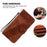 For Wiko Y82 Imprinted 7-Shape Pattern Leather Phone Case Flip Stand Wallet Cover - Brown - 4